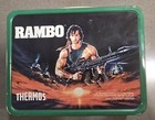 Vintage Rambo 1985 Metal Lunchbox With Thermos