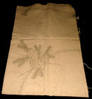 Stamped Needlework Cover Pinecones To Be Finished 54x72  Cloth Vintage Free Ship