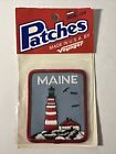Maine Lighthouse Light Flying Seagulls Me Souvenir Embroidered Patch 3   x2 5   