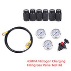 Hydraulic Accumulator Nitrogen Gas Charging Filling Pressure Test Kit W 2m Hose