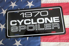 1970 Mercury Cyclone Spoiler License Plate Tag 70 429 Super Cobra Jet