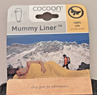 Cocoon 100  Silk Mummyliner Sleeping Bag Mummy Liner Travel Sheet 95  White New 
