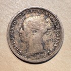 1872 Great Britain United Kingdom Threepence Queen Victoria 3d