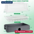 Seed Starter Tray With Grow Light  Heated Seed Starter Kit With Temperature Disp