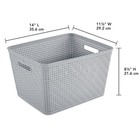 Sterilite 14 lx8 h Woven Rectangular Tall Basket For Home Organization  12 Pack 