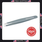 Tweezerman Slant Tweezer For Eyebrows Mist Blue Precision Hand-filed Tips