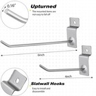 50 Packs Slatwall Hooks 4 Inch 6 Inch Panel Display Hooks Metal Slat Wall Hangin