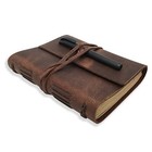 Leather Journal Writing Notebook - Genuine Leather Bound 5 x7  Vintage Brown