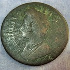 1736 British Colonial 1 4 Penny King George Ii King Of America Colony Certificat