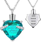 Prekiar Heart Necklace Pendant Cremation Urn For Ashes Always On My Mind       