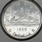 1962 Canada Silver Dollar Proof Like High Grade Bu Silver Coin Low Mintage