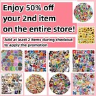 50pcs Waterproof Vinyl Stickers Donut Pizza Burger Luggage Phone Laptop Car