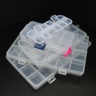 Clear Jewelry Box Plastic Bead Storage Craft Container Earrings Organizer