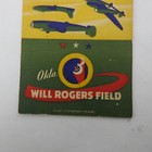 Vintage 1940 s Military Matchbook Cover Will Rogers Field Ok