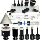 New Diamond Core Drilling Bits Set Ceramic Tile Granite Hole Saw Kit Cutter Tool