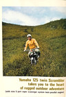 1968 Yamaha 125 Twin Scrambler Yas-1c 4-page Brochure-literature Oem 1970 1969