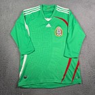 Adidas Mexico National Team Home Soccer Jersey Mens M Green 3 4 Sleeve 2008-2009