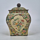 Vintage Chintz Floral Tin Container Cottage Core Made In Holland