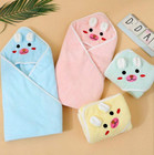 Baby Bath Towel Multi Color Hooded Design Soft   Absorbent Stroller And Nap Time