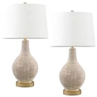 Richland 24 5 In  Beige gold Indoor Table Lamp Set  set Of 2 