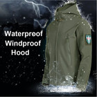 Men s Tactical Jacket Waterproof Military Soft Shell Zip Hooded Work Jacket Coat