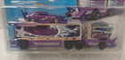 2017 Hot Wheels Super Rigs Galactic Express Purple Model Truck Trailer Car -dkf8