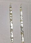 2 Lucite Candle Sticks Clear Gold Silver Flecks 10 