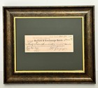 Antique 1902 Framed Check   3 200  From Bullion   Exchange Bank Carson  Nevada