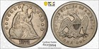 1872 Seated Liberty With Motto Dollar Pcgs F12 Light Coinsilver Grey Throughout