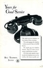 1938 Bell Telephone System Vintage Print Ad Rotary Black Your For Good Service