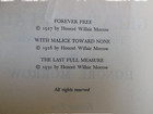 The Lincoln Trilogy Of Forever Free Great Captain By Honore Morrow 1930 3 Novels