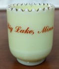 Jefferson Krystol Big Lake Mn Minnesota Souvenir Custard Glass Toothpick Holder