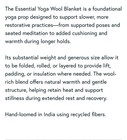 Manduka Wool Yoga Blanket 100  Recycled Fibers Medium Dark Gray 78    X 61   