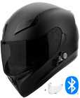 Gdm Ghost Supersonic Full Face Bluetooth Motorcycle Helmet Matte Black