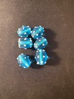 6 Glass Beads -   b407  Polka Dot Design Fancy - Large 20mm
