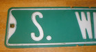 Vintage S  Walnut Embossed Heavy Metal Road   Street Sign East Dubuque  Il 24x6