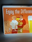 Vtg 1960 Schlitz Beer Lighted Bar Sign Man Woman 60s Scene Enjoy The Difference
