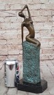 Collectible Art Bronze Sculpture Signed Original Nude Abstract Majestic Woman
