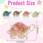 4pcs Crystal Turtle Figurine Set Mini Sea Turtle Resin Animal Statue