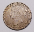 1872h Newfoundland Ten Cents Vg     Scarce Victoria Toned Silver Early Nfld  10  