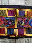 Vintage Beautiful Hand Sewn Kuna Mola Panama Applique Folk Art Textile Wall Hang