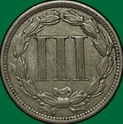 1881 Three Cent Nickel Choice Extremely Fine Xf  Coin  32401