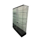72-inch Tempered Glass Tower Display - Frameless Showcase With Led Lighting