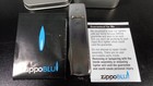 Vintage 2005 Zippo Blu Classic Chrome Butane Cigarette Lighter In Tin