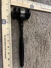 Vintage Wooden Judge Gavel W  Engraved Metal Band   Box Court Legal Decor