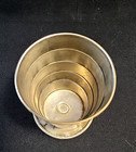 Antique Silver-plate Collapsible Travel Cup W  Ornate Lid Pat  1897  see Pics 