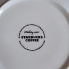 Starbucks Holiday 2006 Christmas Tree Snowman Green Red 6  Plates Set Of 4 