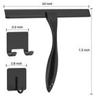 All-purpose Stainless Steel Shower Squeegee For Doors 10 Inch  Black