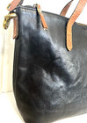 Madewell The Transport Large Zip Top Black Brown Leather Tote Crossbody Bag Euc