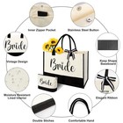 Bride Gifts Canvas Tote Bag With Makeup Bag  Wedding Gifts For Bridal Shower    